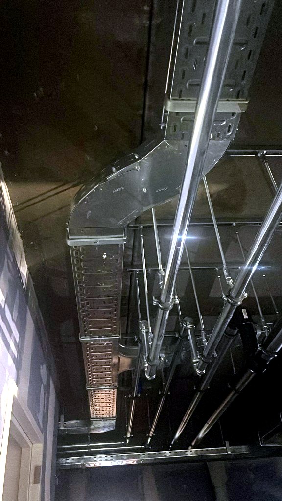 We4Mounting cable tray installation project 1