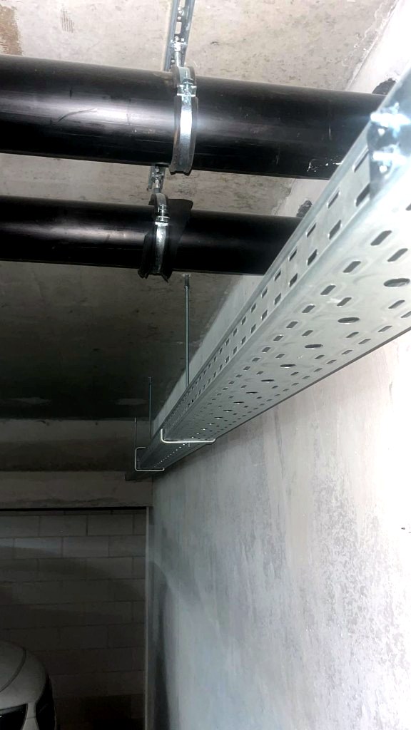 We4Mounting cable tray installation project 2