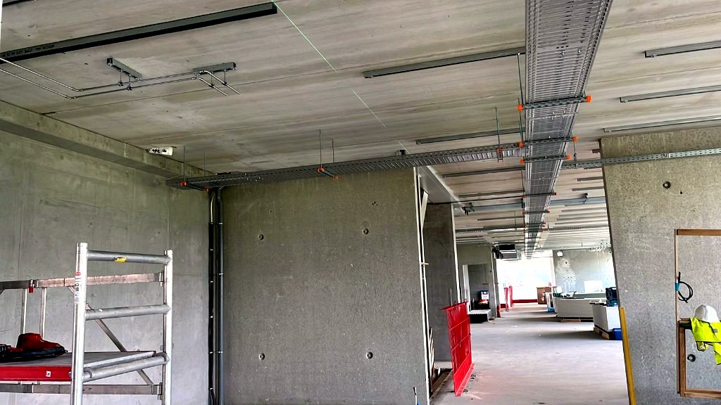 We4Mounting cable tray installation project 6