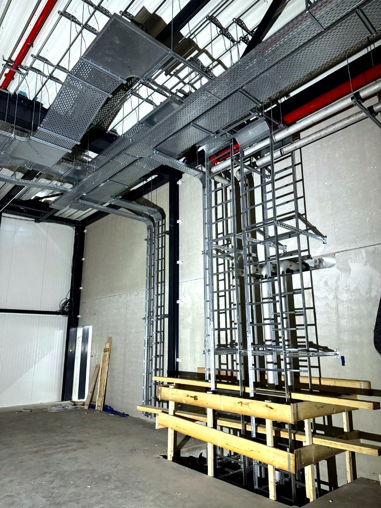 We4Mounting cable tray installation project 7