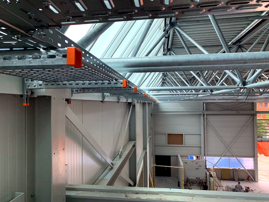 We4Mounting cable tray installation project 9
