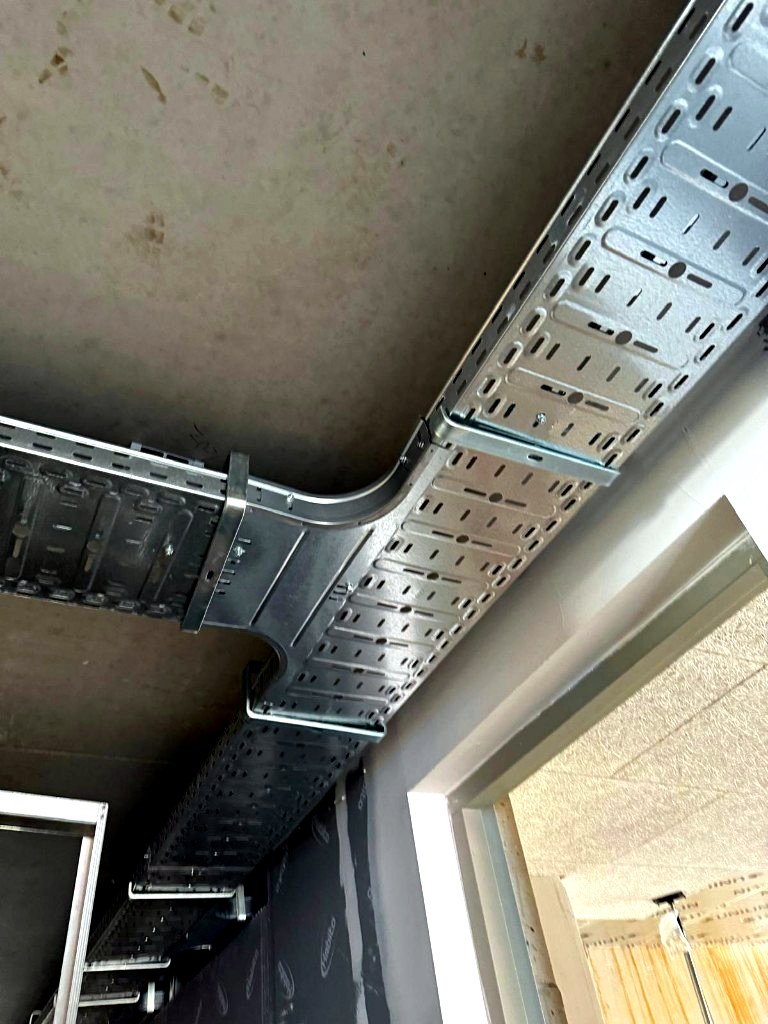 We4Mounting cable tray installation project 13